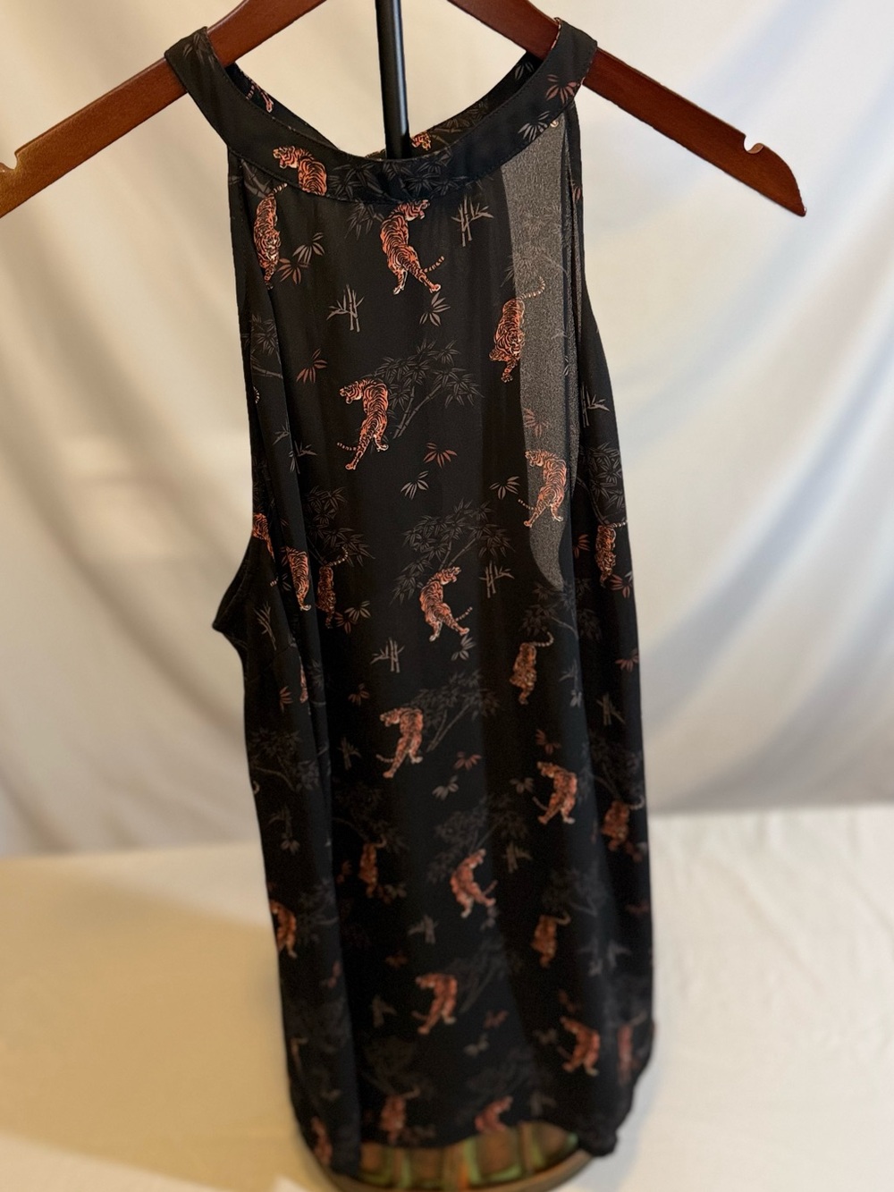 torrid Black Sheer Chemise with Copper Tiger Print Size 2 (XX)